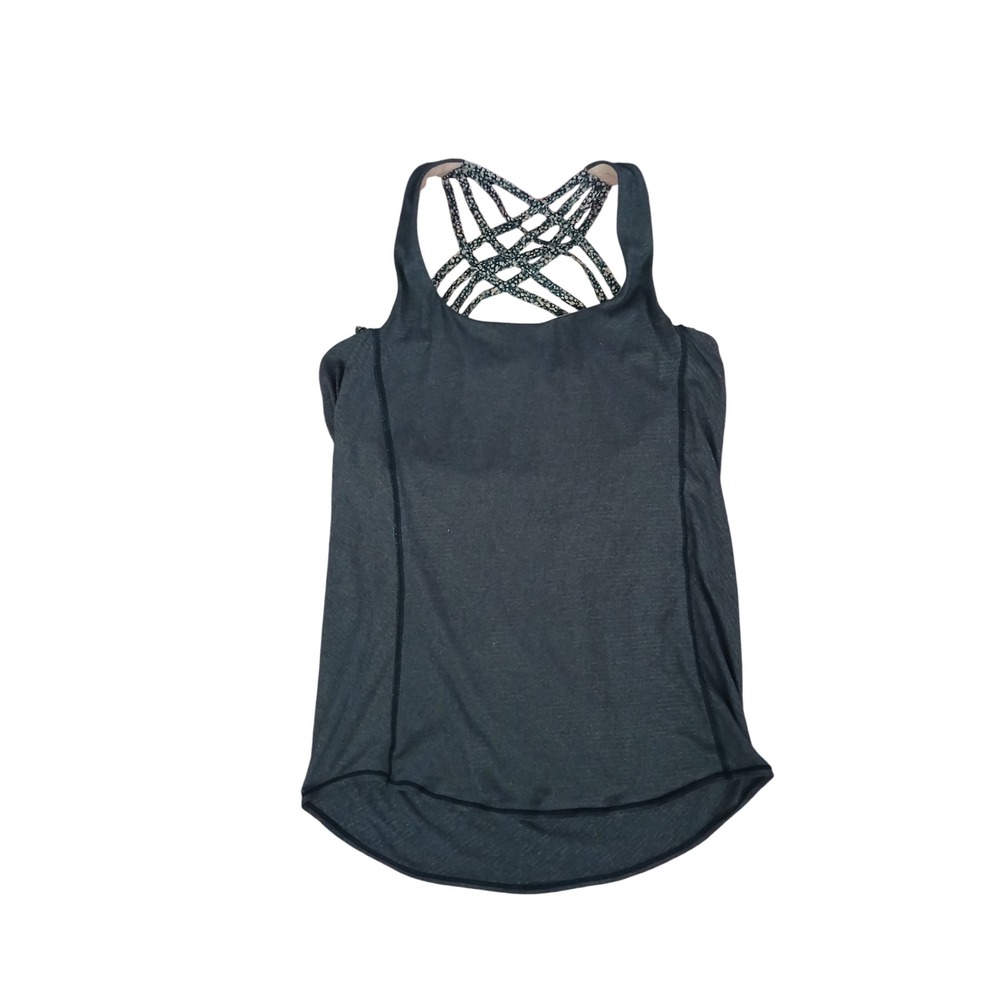 Lululemon Wild Athletic Tank Heathered Alberta Lake Pebble Print Parfait